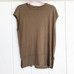 FREE PEOPLE Olive Green Muscle Tee M